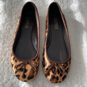 Lauren by Ralph Lauren Cheetah Fur Flats